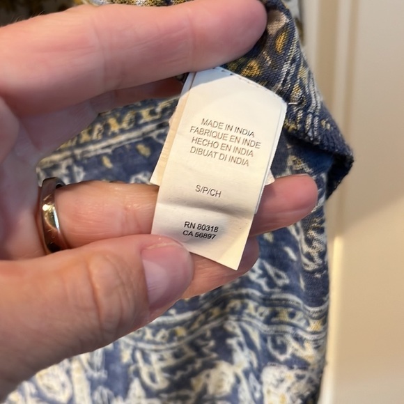 Lucky brand NWT boho hippie western lace up tassel blouse size small - Picture 7 of 9